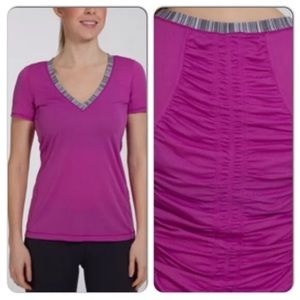 Lululemon Athletica Run Energy S/S in Violacious & Static VNeck Short Sleeve. 6